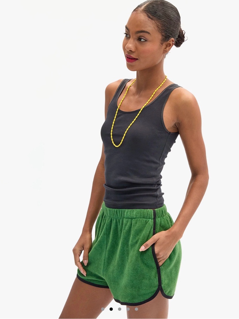 Clare V La Plage Shorts - Basil NWT $145 - Picture 3 of 12